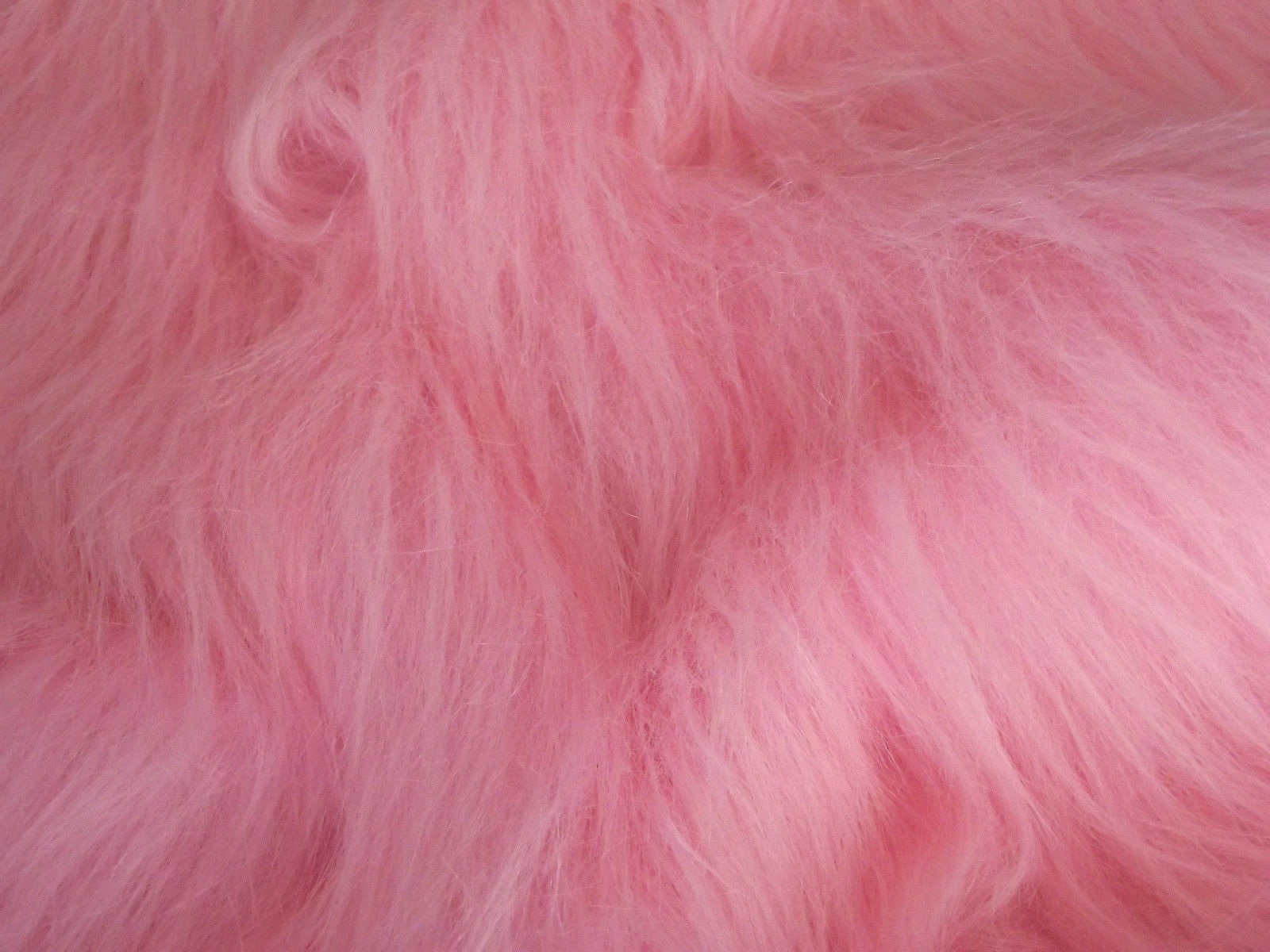 LONG Pile Fun Faux Fur Fabric Material - BLOSSOM PINK